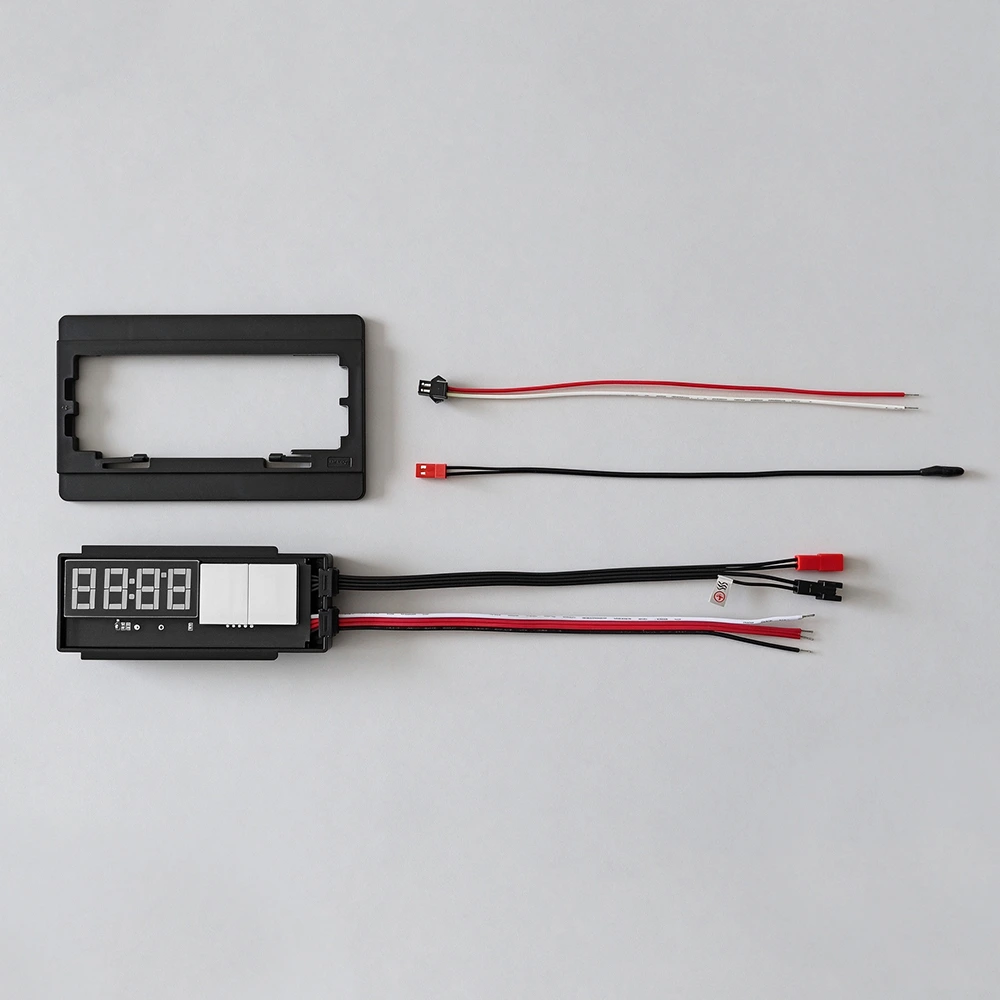 K3102D-S2G Mirror Dual-Key Touch Induction Switch, Single Color & Stepless Dimming, with Clock and Temperature Display K3102D-S2G-WB 5