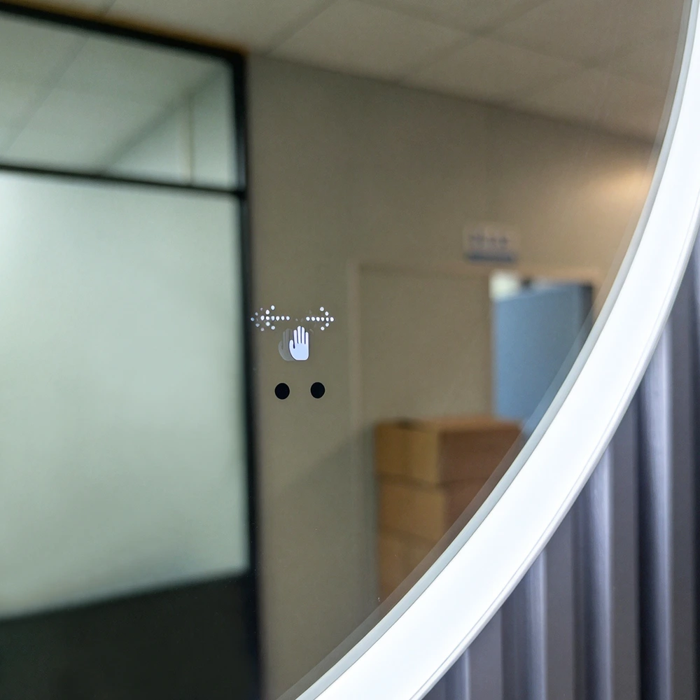 WS08DRF-S2 Mirror Infrared Hand Sweep Switch with Single-Color Stepless Dimming & Sync Anti-Fog